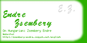 endre zsembery business card